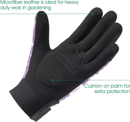 Vista 8 de COOLJOB Guantes de jardinería de goma a granel de tamaño mediano y guantes de trabajo a prueba de espinas, 7 pares en total