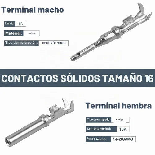 Vista 3 de Kit de conectores Deutsch DT de 228 piezas, conectores grises de 2, 3, 4, 6, 8 y 12 pines, kit de conectores Weatherpack 14-18 AWG, serie DT
