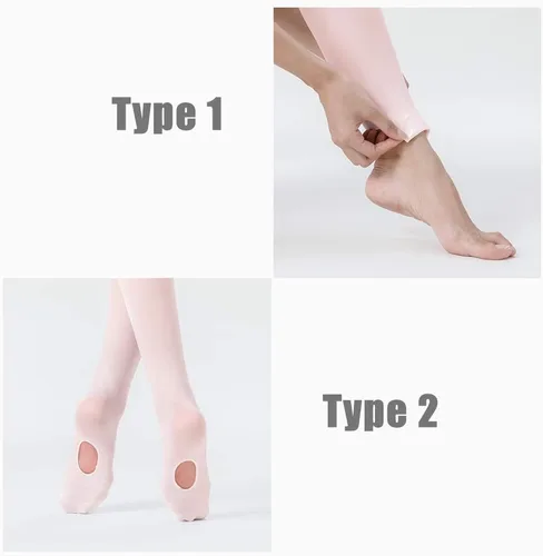 Vista 2 de Stelle Medias convertibles de ballet para niñas y mujeres, ultra suaves, Pro Transition