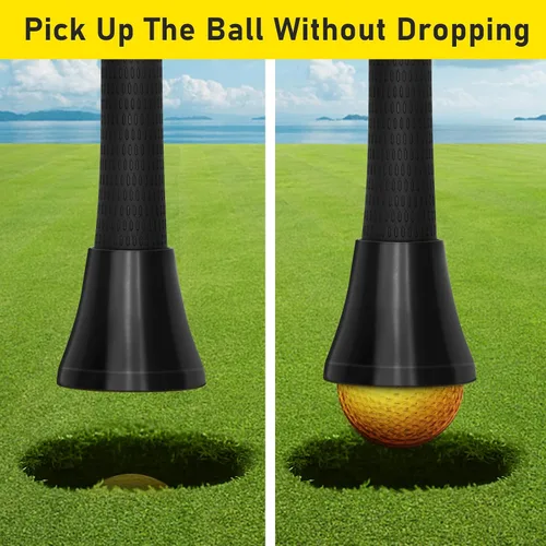 Vista 5 de Recuperador de pelotas de golf, 4 piezas de ventosa para agarre de putter, herramienta de recogida duradera para el extremo del putter