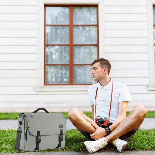 Vista 62 de MATEIN Bolsa tipo mensajero para hombres, mochila escolar para adolescentes, ligera de 17.3 pulgadas, maletín para laptop grande, bolsa cruzada
