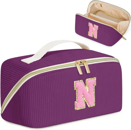 Vista 17 de Bolsa de cosméticos de viaje de gran capacidad, Beige, B Taza