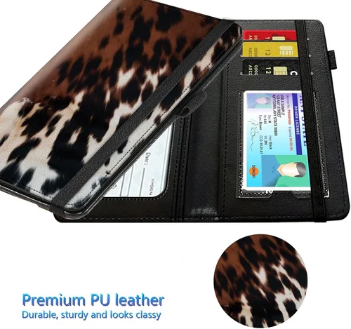 Vista 15 de Funda para chequera para hombres y mujeres, cartera de cuero RFID con ranuras para tarjetas de crédito, soporte de cheques duplicados personales
