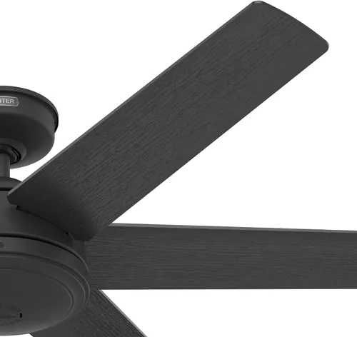 Vista 14 de Hunter Ventilador de techo y control de pared Jetty negro mate de 52 pulgadas