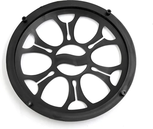 Vista 2 de uxcell 4pcs 7 pulgadas negro plástico coche audio woofer subwoofer cubierta de malla