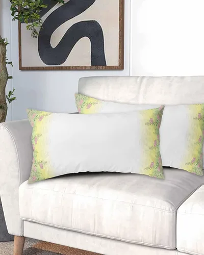 Vista 2 de Fundas de almohada de tamaño King con hojas verdes, rosas, flores, fundas de almohada suaves decorativas para sofá de cuerpo largo, con cierre