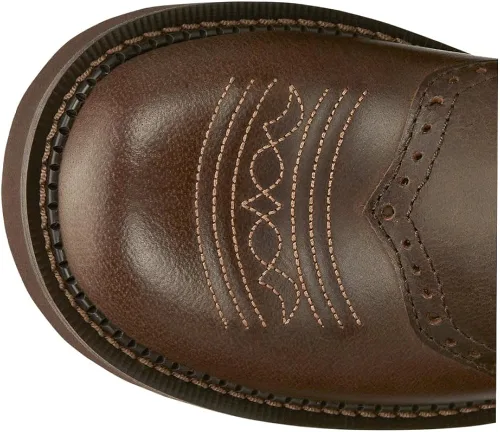 Vista 4 de Justin Boots Mujeres Gemma 8" Punta Redonda Casual Botas Mid Becerro Tacón Bajo 1-2" - Marrón
