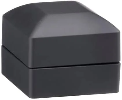 Vista 2 de Allure - Paquete de 2 cajas de lujo para aretes con luz LED, elegante estuche de diamantes en forma cuadrada, para propuesta única, compromiso
