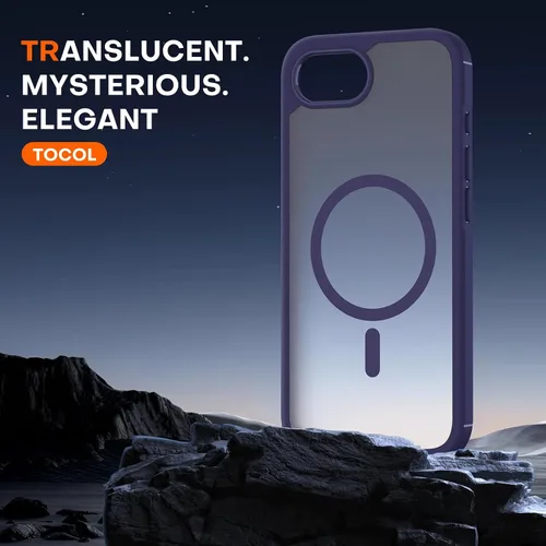Vista 626 de TOCOL Funda para iPhone 11, compatible con Magsafe, protección completa de cámara, imanes integrados, protección contra caídas, funda translúcida