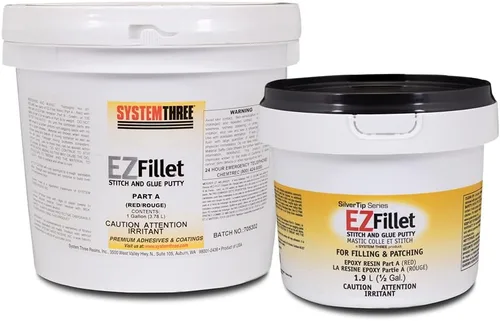 Vista 2 de System Three EZ-Fillet Kit de masilla epoxi, marrón, 1.5 pintas