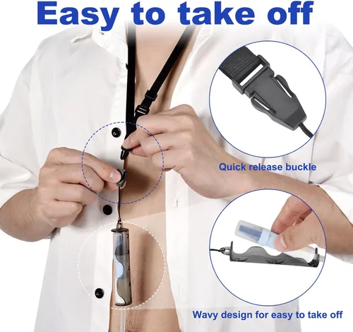 Vista 3 de Soporte de catéter de diálisis peritoneal para Baxter con cordones ajustables para catéter PD y accesorios de diálisis peritoneal para protección
