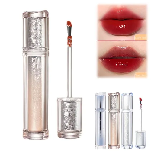 Vista 8 de Ice Watery Lip Glossr (té helado de espejo, gelatina ligera Waterys Essence Lips Glaze, brillo tintado hidratante (#04 té negro atardecer, 0.1 fl oz)