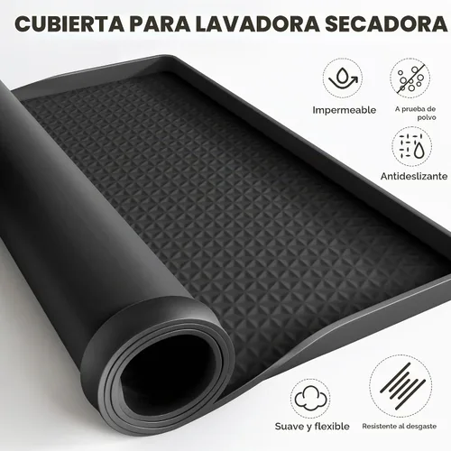 Vista 6 de Encimera para Lavadora y Secadora, 51.2" x 25.6" Cubiertas Grandes para Lavadora y Secadora para la Parte Superior, Tapete Protector Superior