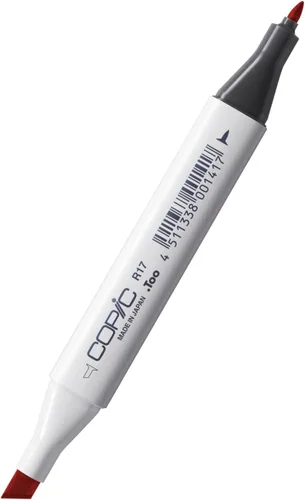 Vista 7 de Copic Marcador de alcohol clásico, de doble punta, R37-Copic, Carmín