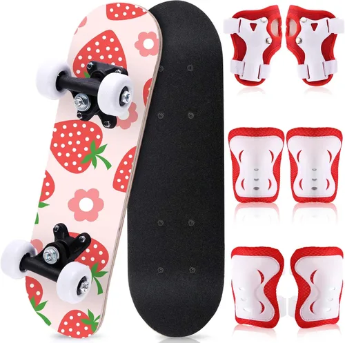 Vista 16 de Honoson Juego de 7 piezas de rodilleras, coderas y muñequeras para patinetas para principiantes y niños pequeños
