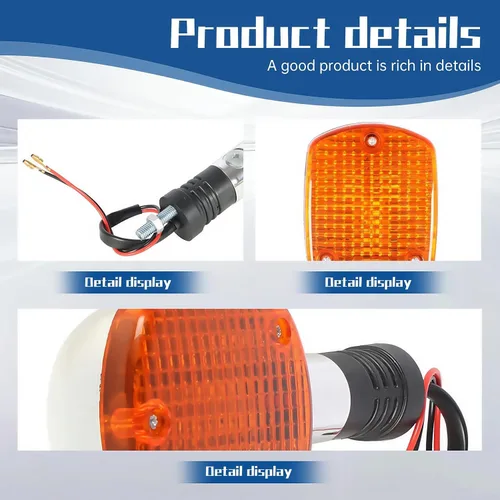 Vista 4 de WFLNHB 2 unids motocicleta intermitentes intermitentes luz de repuesto para Honda VTX Steed Magna 250 400 750