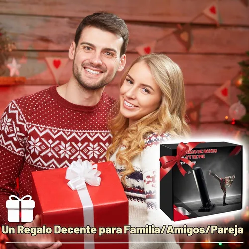 Vista 8 de Bolsa de boxeo pesada con soporte para adultos y adolescentes, bolsa de boxeo inflable independiente con guantes, set de kickboxing y boxeo