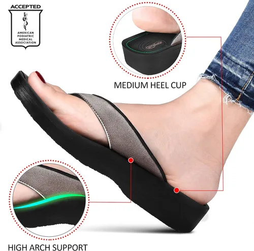 Vista 3 de AEROTHOTIC Women's Comfortable Arch Support Summer Orthotic Flip Flops Sandals