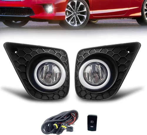 Vista 90 de Luces antiniebla de conducción compatibles con lámparas de parachoques delantero Honda CRV 2007 2008 2009 con bombillas halógenas H11 de 12 V 55 W