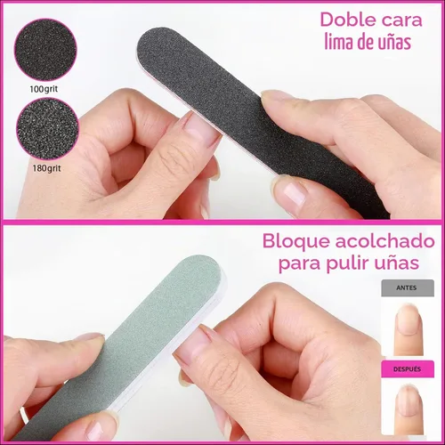 Vista 5 de Puntas de uñas postizas cuadradas extralargas de ABS, kit de 240 piezas con curva C, pegamento de uñas, lima para salón de belleza, hogar y bricolaje