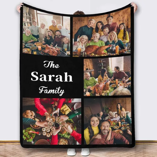 Vista 37 de Mantas de fotos personalizadas, 10 fotos personalizadas, mantas de imagen personalizadas, regalos para hermana, papá, mamá, hija, hijo