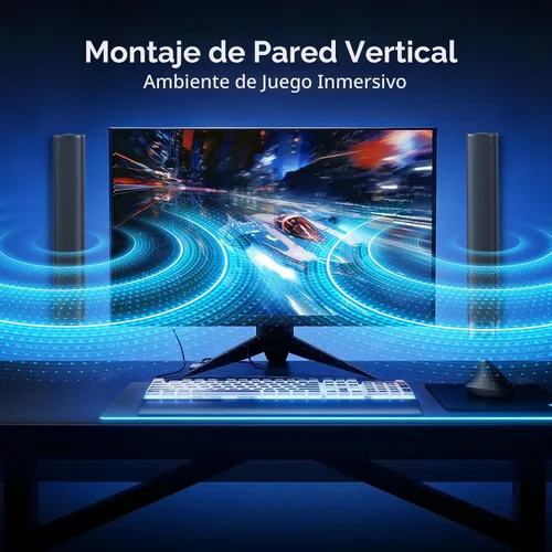 Vista 4 de Barra de sonido para Smart TV, barra de sonido de 80 W con conexión Bluetooth/ARC/Opt/AUX, aumento de volumen dinámico, 3 modos de ecualizador