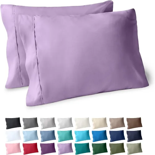 Vista 41 de Bare Home Juego de 2 fundas de almohada de microfibra de tamaño estándar, fundas de almohada refrescantes, doble cepillado, fácil cuidado, cierre