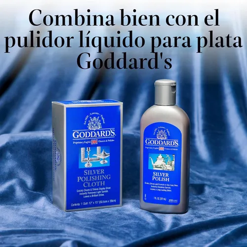 Vista 7 de Goddard And Sons 707684 Paño para cuidado de plata, _, 1 For Plated or Sterling Silver, Gold, Jewelry & Antiques, Reusable Lint-Free Design
