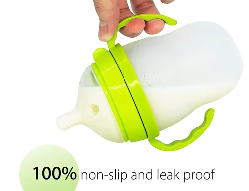 Vista 3 de CHUBBIEE Asas de biberón para Comotomo de 5 onzas y 8 onzas, agarres ergonómicos antideslizantes para autoalimentación, accesorios de entrenamiento