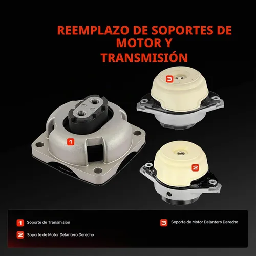 Vista 3 de A-Premium Kit de montaje de motor y transmisión de 3 piezas compatible con Mercedes-Benz GLE400 2016-2017, GLE43 AMG 2017-2019, GLE550e 2016-2018