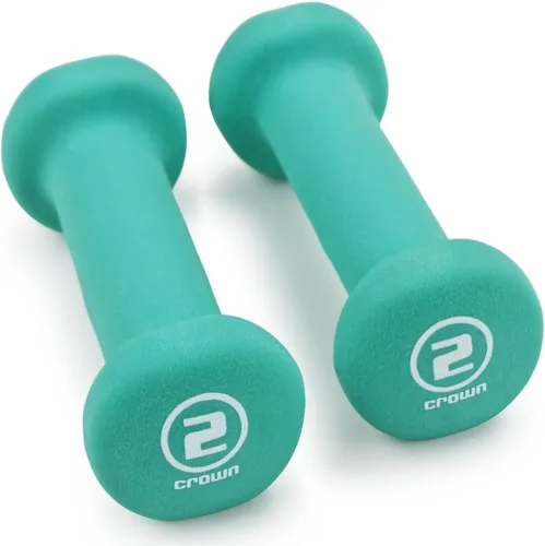 Vista 5 de Crown Sporting Goods Pesas de mano de neopreno para esculpir el cuerpo (1 par)