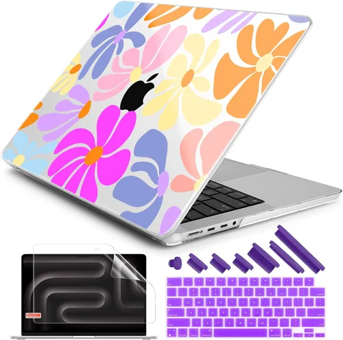 Vista 43 de DONGKE Funda para M5 MacBook Pro de 14 pulgadas 2025 2024-2021 M4 M3 M2 M1, cubierta de carcasa dura de plástico compatible con A3434 A3112 A3401