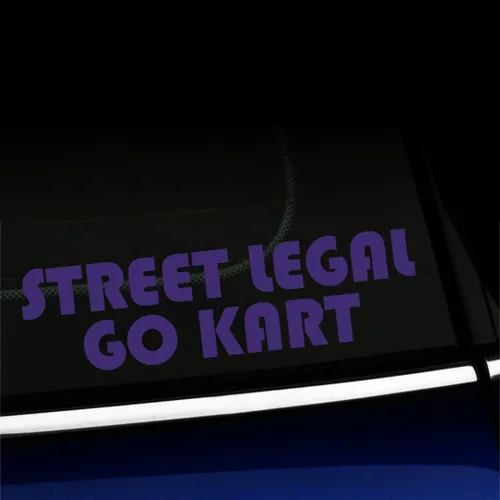 Vista 7 de Street Legal Go Kart - Calcomanía de vinilo para Mini Cooper, color a elegir - [azul azul]