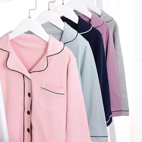 Vista 6 de Mallimoda Conjunto de pijama de algodón para niños, pijamas de manga larga con botones