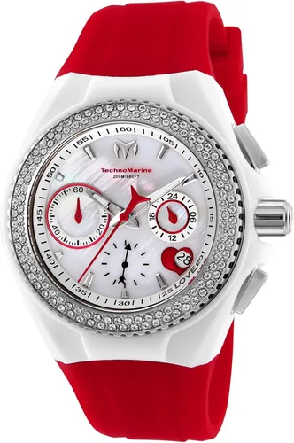 Vista 7 de Technomarine Reloj casual de cuarzo para mujer Cruise de acero inoxidable y cuero
