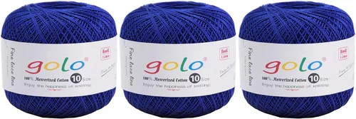 Vista 75 de Golo - 3 bolas de hilo de ganchillo tamaño 10, hilo de crochet para tejer a mano 102