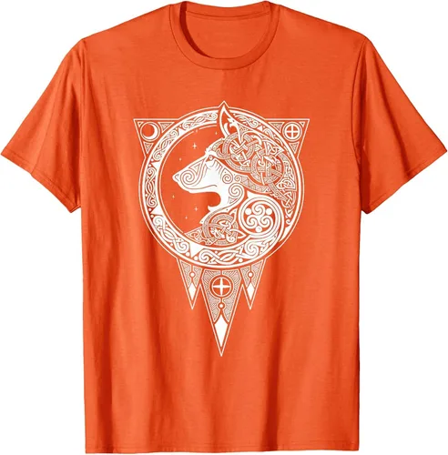 Vista 16 de Viking Fenris Wolf - Camiseta de mitología nórdica con símbolo de Fenrir Asphalt Grey