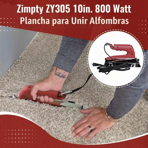 Vista 4 de Hierro de costura de alfombra 10 pulgadas 800W, 4 ajustes de calor, escudo térmico - ZY305