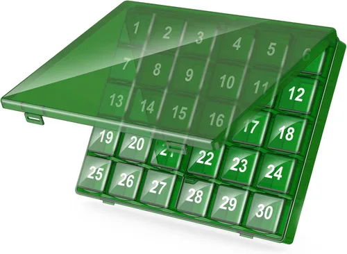 Vista 11 de Organizador mensual de píldoras una vez al día, caja organizadora de píldoras de 30 días, aprieta para abrir, estuche portátil con compartimentos
