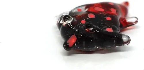 Vista 5 de Manta Ray - Figura pequeña de cristal en miniatura – Animal de vidrio soplado hecho a mano de 1 pulgada – Bonita decoración del océano – Regalo