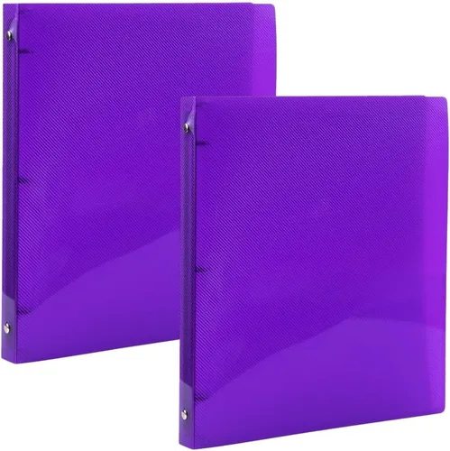 Vista 40 de JAM PAPER Carpeta de plástico de 1 pulgada, carpeta blanca de 3 anillas, se vende individualmente Blanco