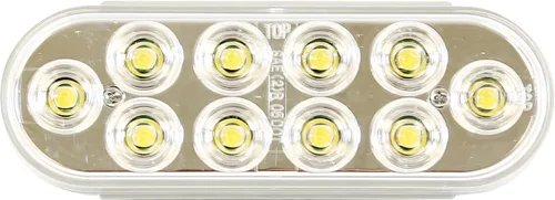 Vista 5 de Buyers Products 5626310 - Luz de retroceso/retroceso ovalada de 6 pulgadas con 10 LED, luz trasera/parada/intermitente para camiones, barra de luz