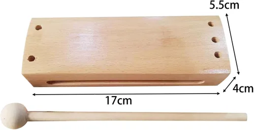 Vista 4 de Musical Instrument Wood Rhythm Block Musical Percussion Instrument Easy to Use
