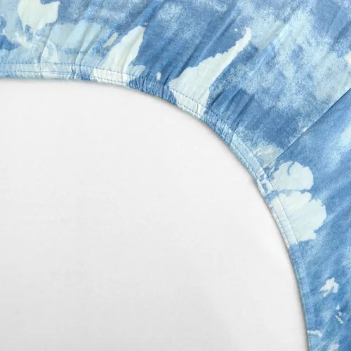 Vista 3 de HonestBaby Funda para cambiador de algodón orgánico para niños, Mundo Acuarela, Talla única (Paquete de 2)