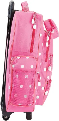 Vista 6 de Lillian Vernon Equipaje rodante para niñas, Rosado, Puntos rosados