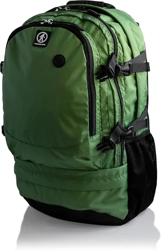 Vista 7 de Outdoor Tech - Mochila solar Mountaineer - Mochila resistente para exteriores de 40L con panel solar flexible y desmontable de 6.5 W para cargar