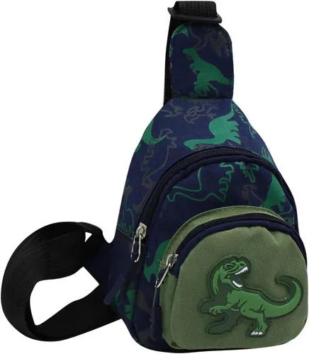 Vista 3 de Bolso bandolera pequeño con diseño de animales de dibujos animados para niños y niñas, bolsa de hombro para niños y niñas, deporte, viajes