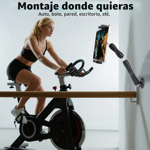 Vista 3 de Soporte de tablet para camión, base de taladro resistente con brazo de aluminio para tableta, automóvil, pared, barco, escritorio, compatible
