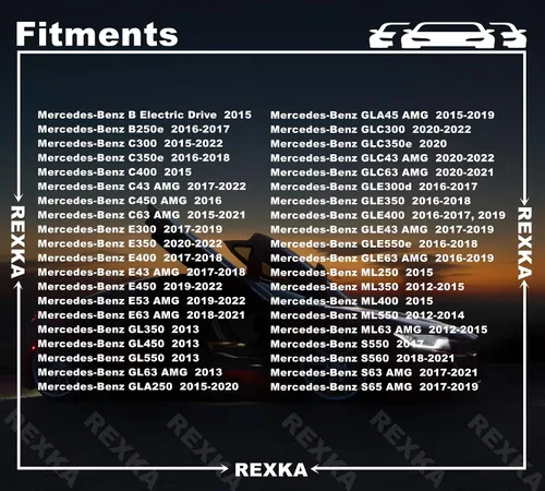Vista 3 de Rexka 30 piezas de clip de retención de moldura para portón elevador compatible con Mercedes-Benz 0009970133 A217 C205 C209 S203 S205 S213 W156 W166