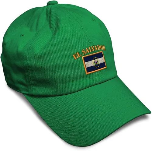 Vista 9 de Speedy Pros Sombrero de béisbol suave bordado papá sombrero El Salvador bandera bordado hombres y señoras gorra de béisbol algodón